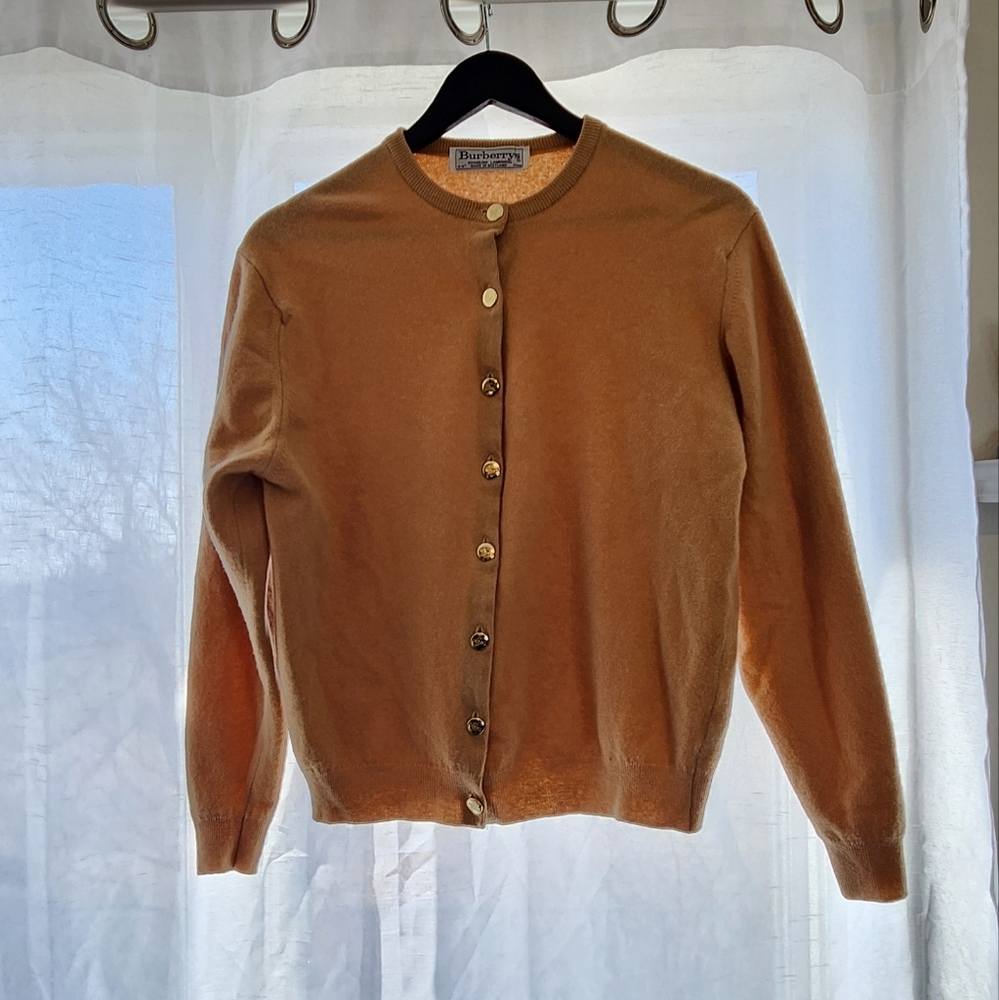 Burberry Tan Cardigan Sweater